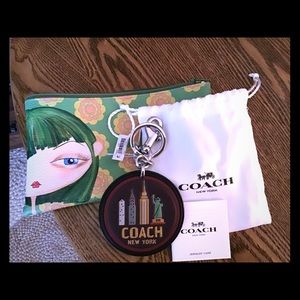 New Coach NY Keychain